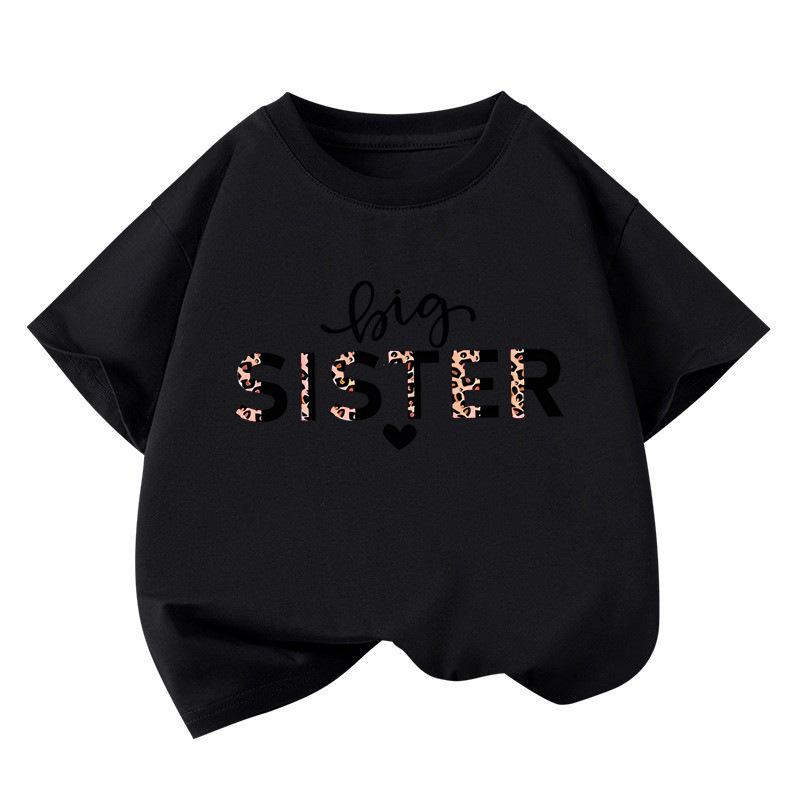 Girls' Cartoon Print Round Neck Short-Sleeve T-Shirt - Summer Casual Children's Top
