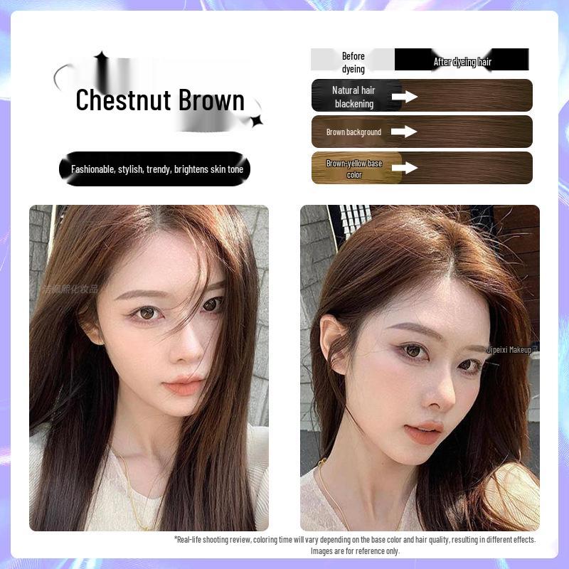 

Фарба для волосся Лічі Браун - Рослинний крем для домашнього використання, підходить для чоловіків та жінок, популярний колір 2026 року. 1 box, includes dye tools + 1 hair mask