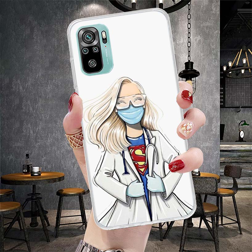 Medicine Nurse Doctor Soft Phone Case For Xiaomi Redmi Note 15 14 14S 13 12 Pro Plus 12S 11 11S 11E 10 10S 11T 5G Fundas Coque R