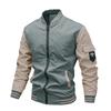 Spring and Autumn Jacket Men's Color-blocking Jacket Baseball Collar Work Jacket Men's Slim Casual