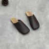 Moda GKTINOO 2025 Nuove Scarpe da Donna Fatte a Mano in Vera Pelle con Suola Morbida Casual Punta Tonda Slip-on Pantofole Piatte