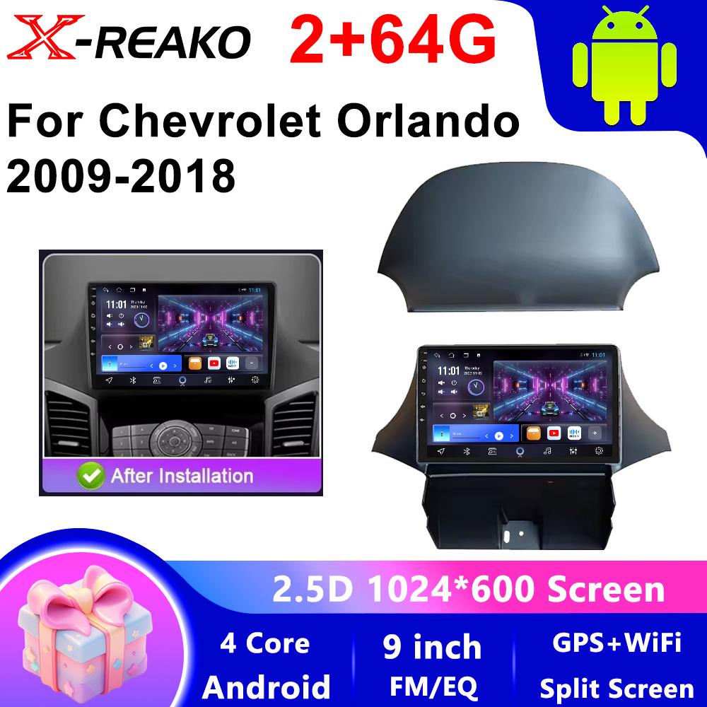 Player Radio Auto 2 Din Android 13 Carplay Bluetooth Pentru Chevrolet Orlando 2010 - 2018 Unitate Principală Stereo Auto 4G GPS Player Video