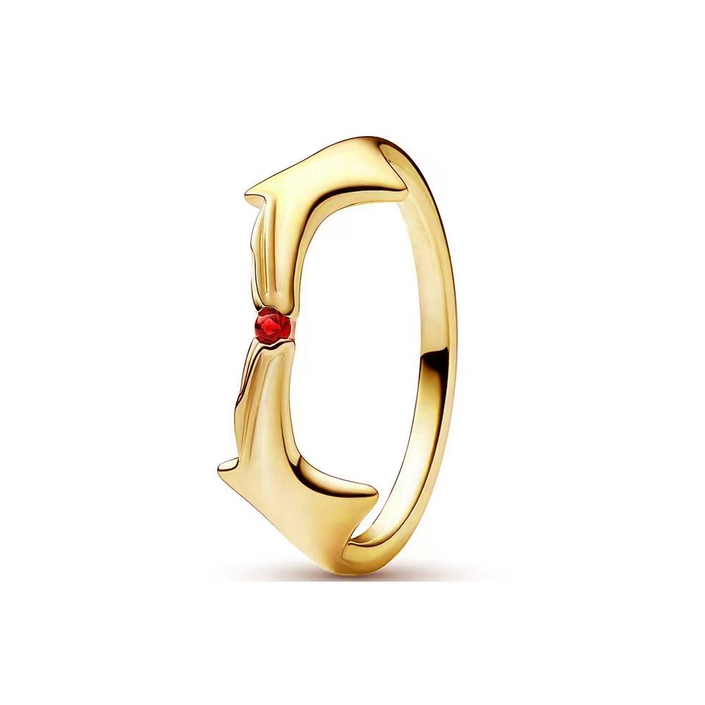 New copper Light Gold Plated Crown Love Bow Colored Diamond Ring Charm Compatible With for Party Daily Leisure Wear Do It Yourself Womens Boutique Je