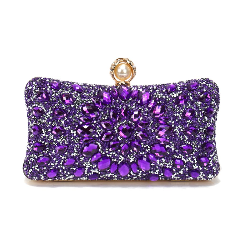 Acrylic Diamonds Evening Bags Party Wedding Clutch Rhinestones  Design Chain Shoulder Handbags