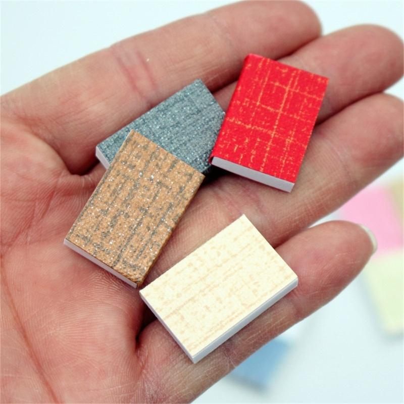 Antique Blank Books for Dollhouses Bookshelf Decoration and Crafting Projects Model Decorative Accessory Book Set of 4