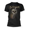 SIX FEET UNDER - KNIV SKALL SVART T-shirt, Tryck fram och bak X-Large