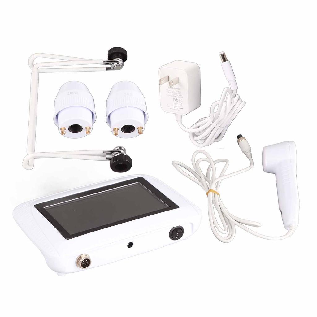 Scalp Moisture Tester 5 Inch Rechargeable Scalp Hair Follicle Oil Moisture Magnifying Detector Analyzer Skin Pigment Tester