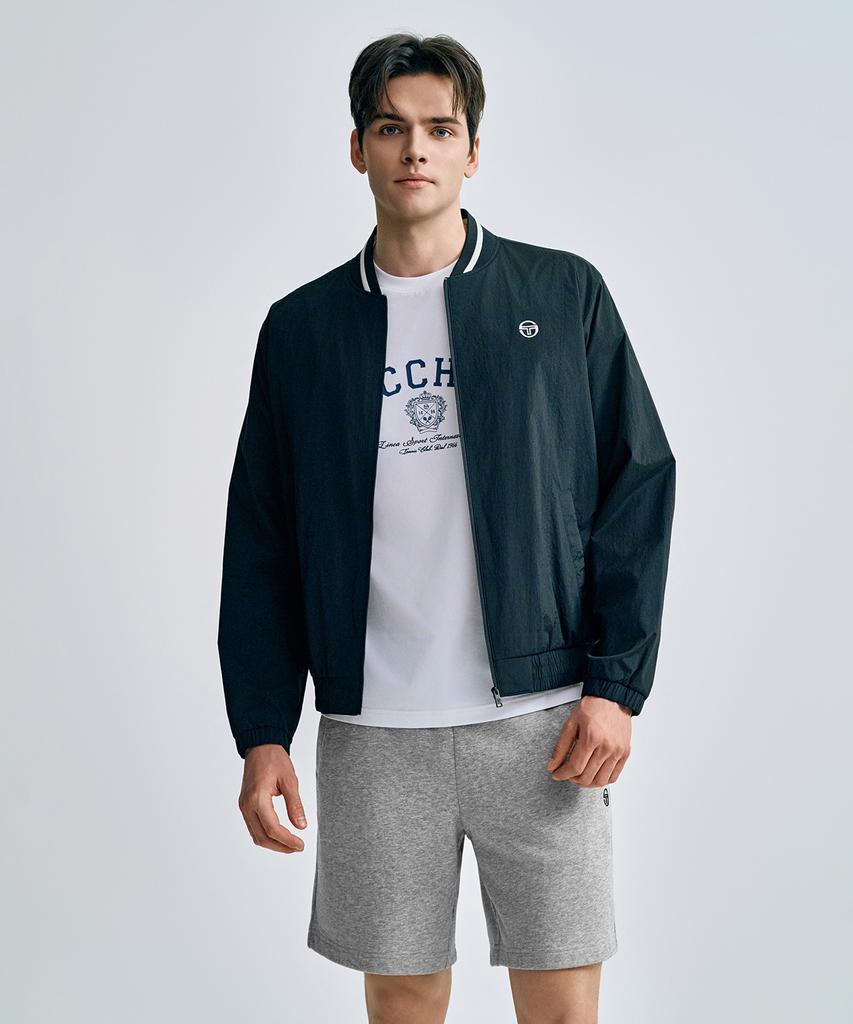 Sergio Tacchini U Light Stretch Varsity Jacket (Black)