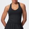V-Neck Yoga Tank Top with Thin Straps and Stylish Open Back