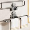 Detachable Suction Cup Towel Pole Wall Mounted Folding Storage Shelf Bathroom Towel Rack Toilet
