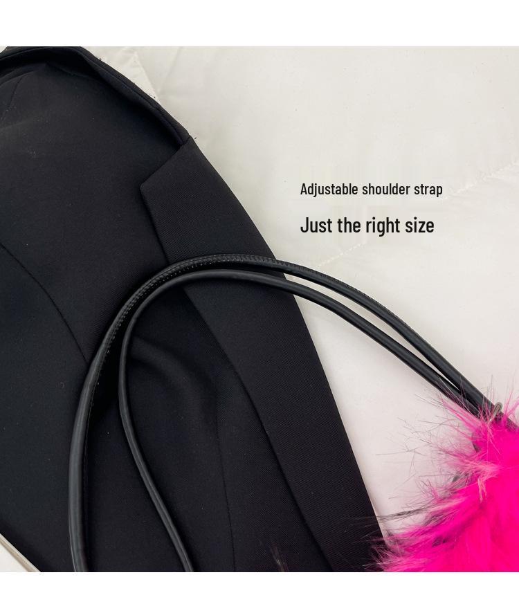 Chic Furry Crossbody Bag: Plush Autumn/Winter Handbag