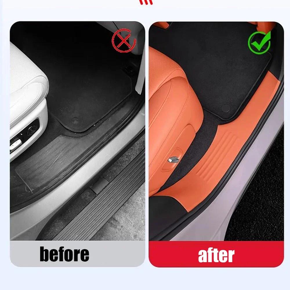 For Lixiang L6 2024 Car Interior Door Welcome Threshold PU Leather Cover Stickers Auto Modified Styling Accessories