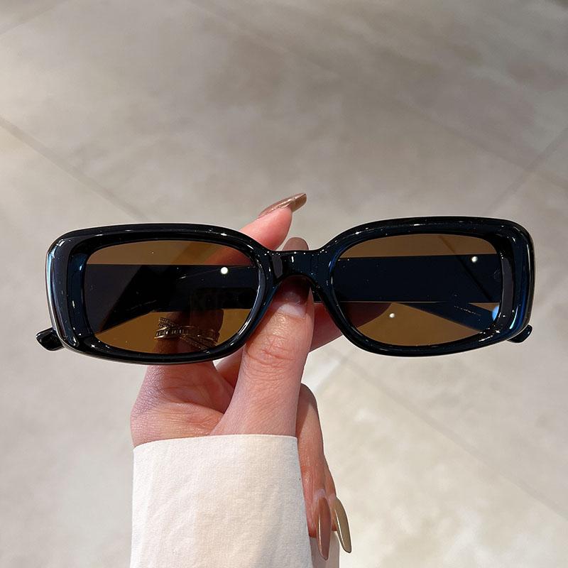 Vintage Rectangle Men Women Sunglasses Fashion Ins Popular Candy Color Shades Eyewear Trendy UV400 Protection Sun Glasss