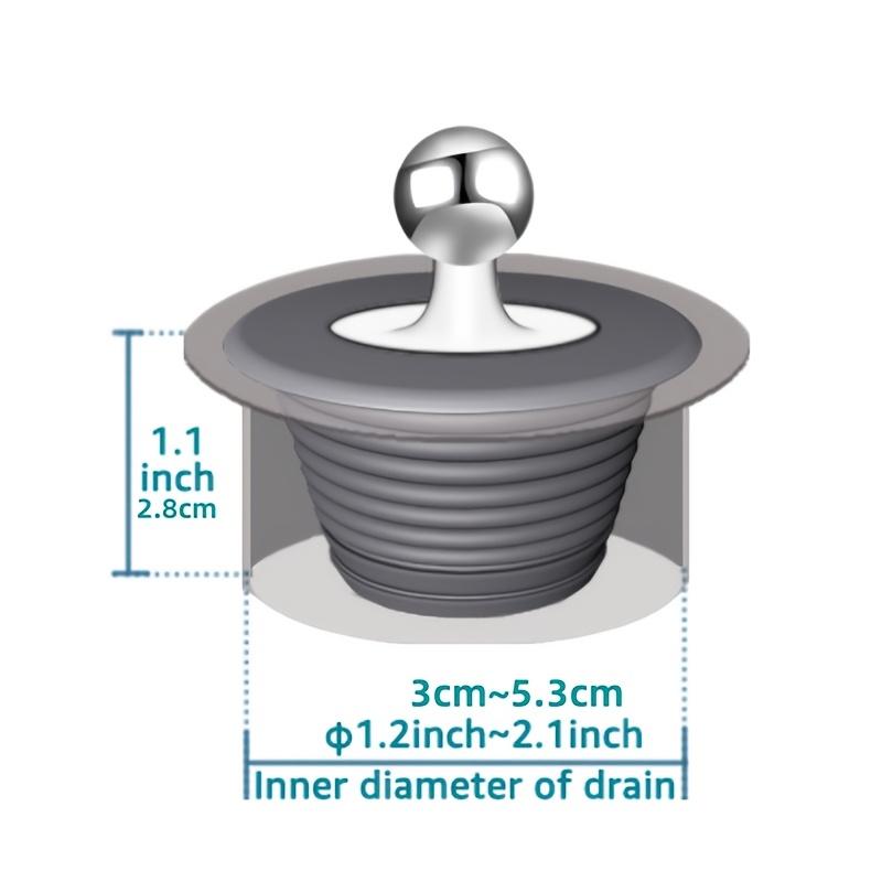 

1 шт. Универсальная крышка слива для ванны, Пластиковая пробка с насадкой-аэратором, Замена аксессуаров для ванной комнаты, Заглушка для ванны для душа и раковины серый