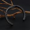 Simple Nordic Rune Bracelet Nordic Inspired Rune Open Cuff Bracelet for Men Stainless Steel Designs Bangle