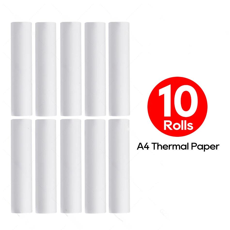A4 Thermal Paper Printer Paper for A4 Portable Printer,For M08F-Letter, M08F M832,M833, M834,M835, 8.27"×11.69” Size, 100 Sheets
