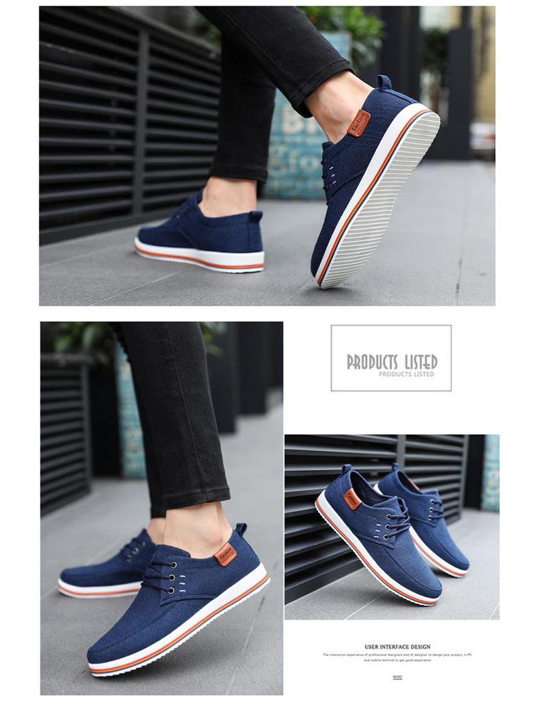 Summer Large Size Linen Lace-Up Casual Shoes for Outdoor Sports