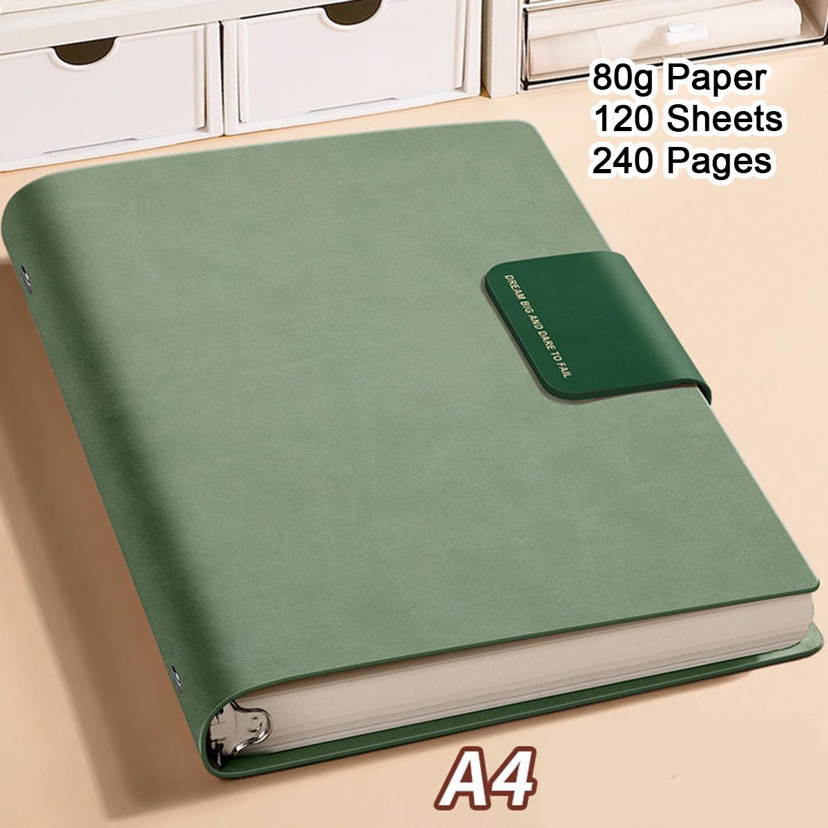 

Тетрадь для студентов, кожаная, с застежкой формата А4/В5, деловой блокнот с отрывными листами, ежедневник, журнал для записей рабочих совещаний, журнал путевых листов, 120 листов A4