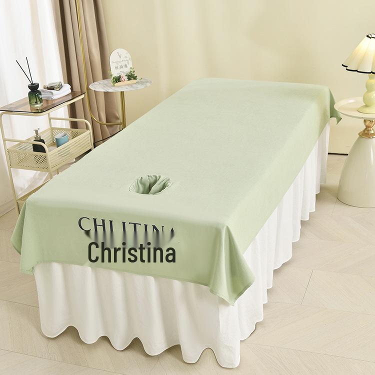 Customizable Massage Bed Sheet with Face Hole - Anti-Dirty and Enlarged for Salon Use