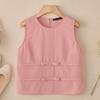ZANZEA Women Casual Round Neck Solid Color Sleeveless Tank Tops