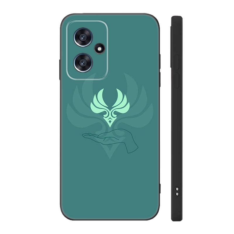 Genshin Impact Logo Black Silicone Phone Case For Xiaomi POCO X3 X4 NFC F3 F4 GT F5 M3 M4 M6 X5 X6 Pro 5G C55 C65 M5