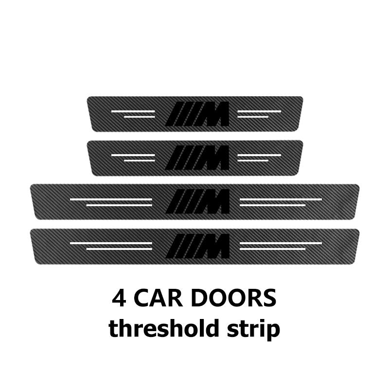 Car Door Carbon Fiber Sill Anti Scratch Protect Strip Sticker For BMW 1 3 5 7 Series M F01 F20 F10 F13 E52 E53 E60 E93 ZS4