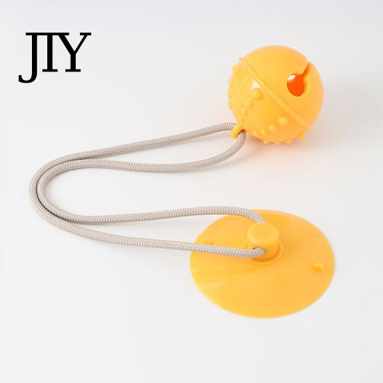 Heavy Duty Dog Rope Suction Cup Toy, Interactive Tug of War Rubber Treat Dispensing Aggressive Chewers Toys Ball, Molar Toy for Teeth Cleaning,