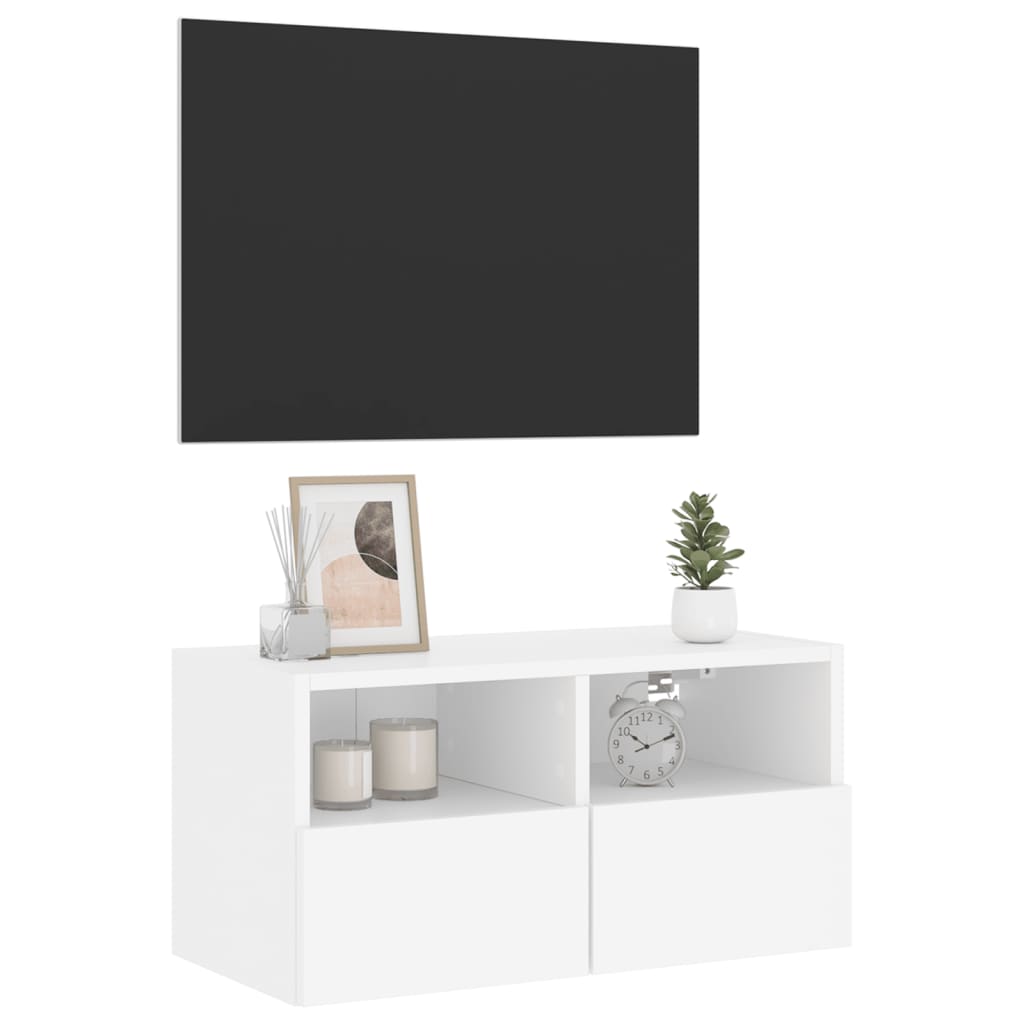 TV Wall Cabinet White 60 x 30 x 30 cm Particleboard