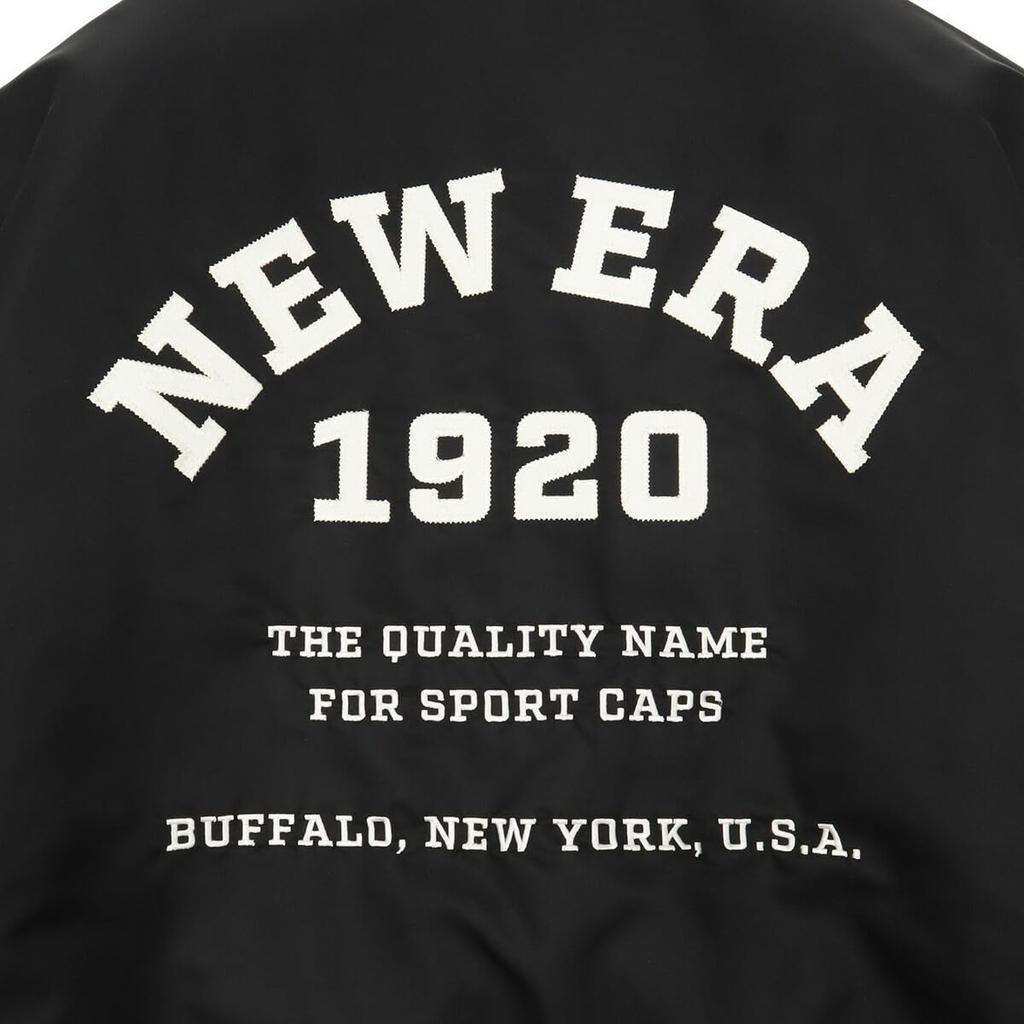 New Era Nylon Varsity Jacket Size Exclusive To Stylish Outfit for (14169646, NER34A6279), Black, L, ONSPOTZ. Unisex, Streetwear-inspired, Travel.