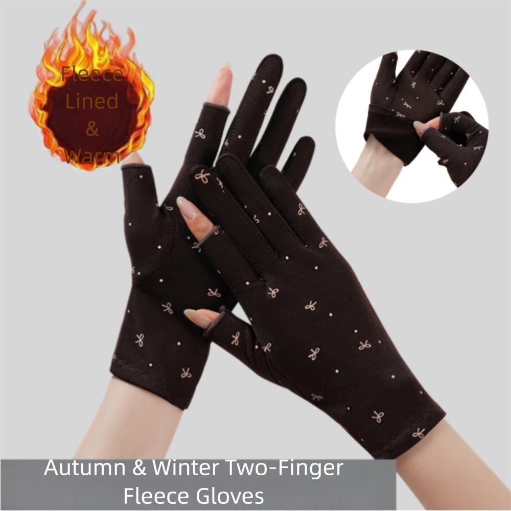 Winddichte Damen Winterhandschuhe Warme Fahrhandschuhe Modische Samt Fäustlinge Laufen