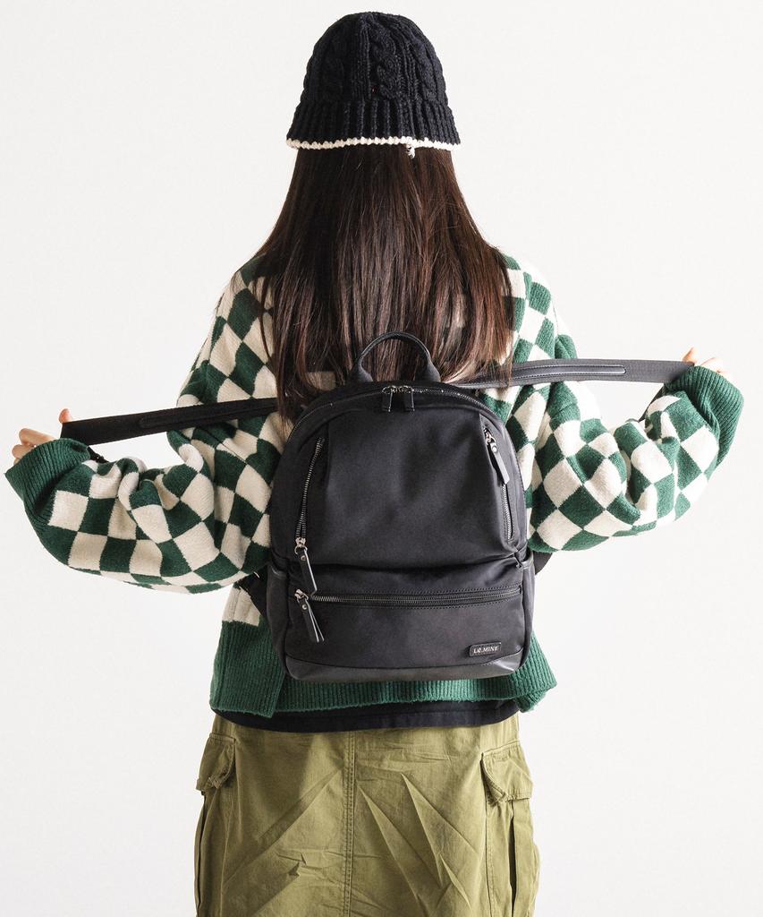 Lemine Nylon One-Day Backpack (Black)