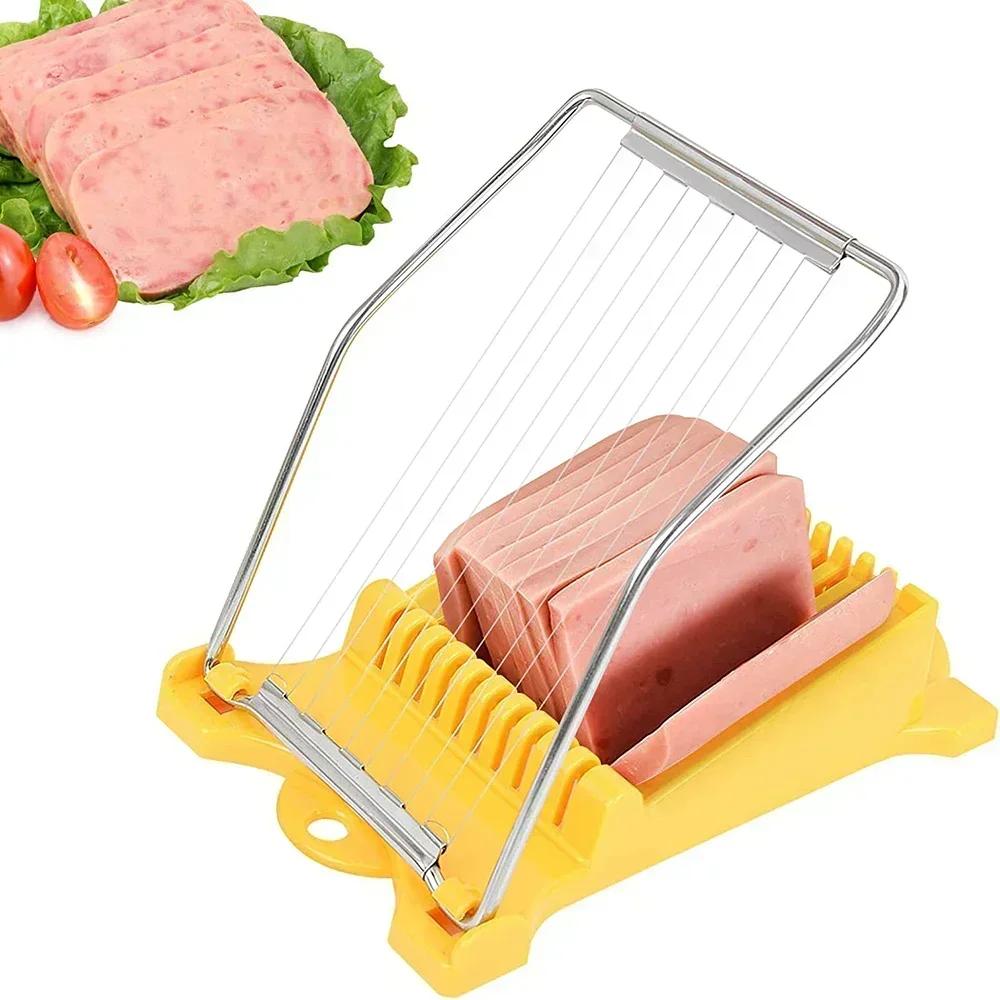 Ham Slicer Strip Cutter Egg Slicer Fruit Stainless Steel Divider Multi Functional Household Kitchen Tool Easy To Clean Sharp