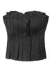 Sweet Women's Embroidered Gauze Blouse with Hollow-Out Waist-Cinching Pleated Bandeau
