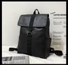 Schoolbag Retro Backpack Male PU Leather Backpack Female College Student Simple School Bag Campus Computer Bag Large Capacity Travel Bag