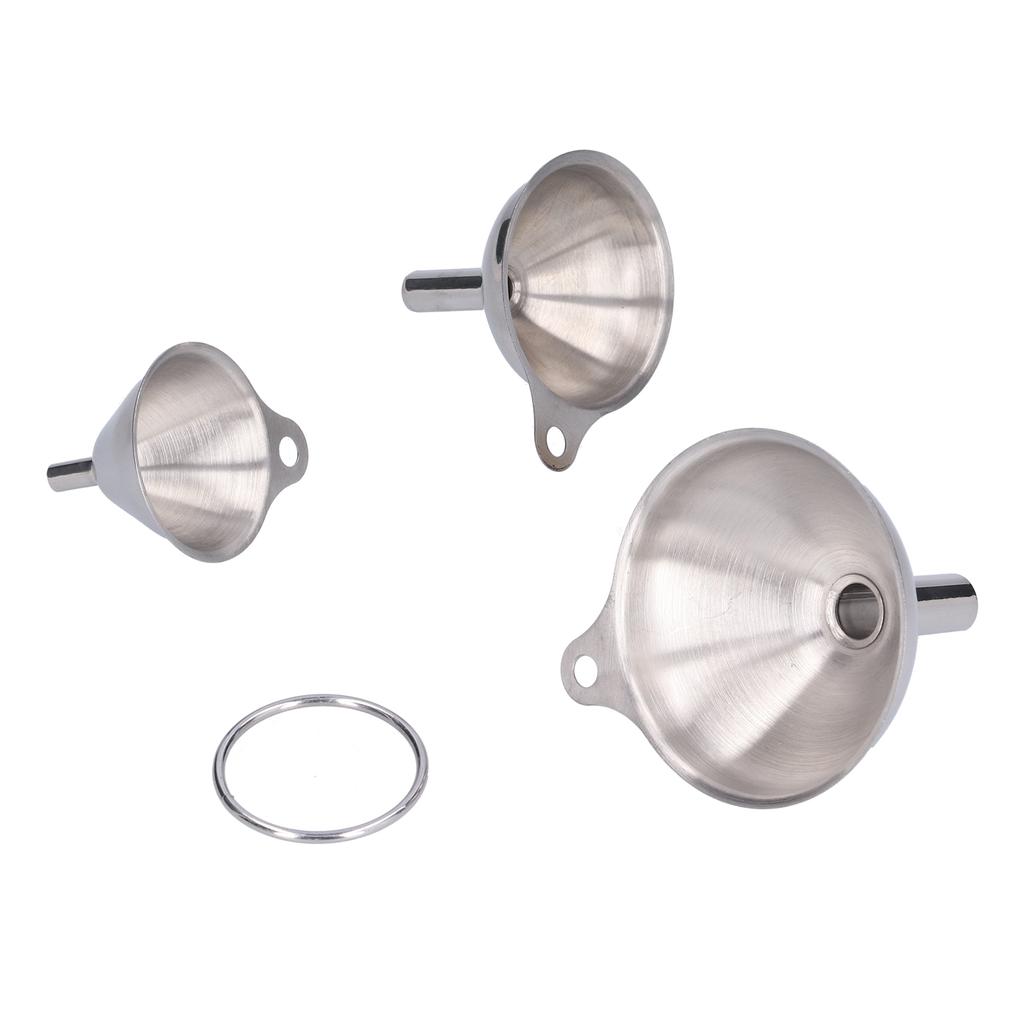 3PCS Stainless Steel Funnel Mini Funnel Oil Vinegar Wine Spice Sauce Leakage Household Oil Leakage