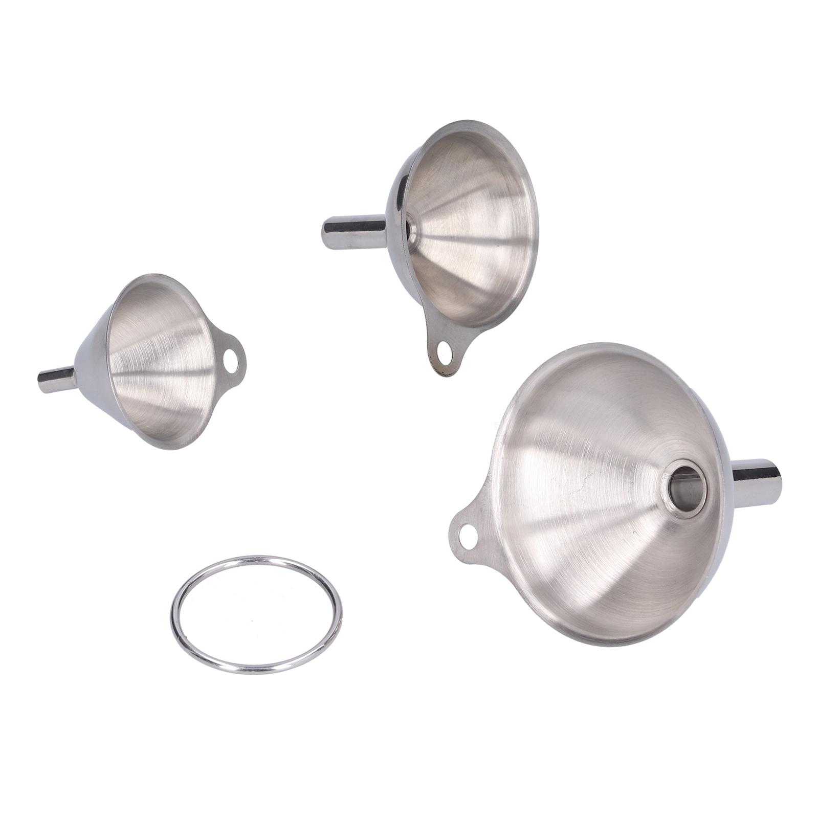 

3PCS Stainless Steel Funnel Mini Funnel Oil Vinegar Wine Spice Sauce Leakage Household Oil Leakage