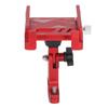 Bike Phone Mount Holder 360 Degree Rotatable Red Aluminum Alloy Handlebar Mounted Cell Phone Holder for Motorcycle