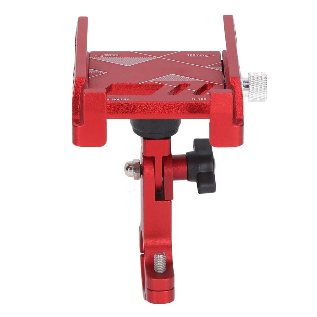 Bike Phone Mount Holder 360 Degree Rotatable Red Aluminum Alloy Handlebar Mounted Cell Phone Holder for Motorcycle