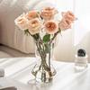 Nordic Glass Flower Vase Decorative Hydroponic Plant Flowers Bottle Home Office Desk Aesthetic Vases Fresh Flower Water Bottle