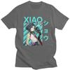T-shirt Classiche Personalizzate Xiao Genshin Impact Manga Uomo Manica Corta Streetwear T-shirt 100% Cotone T-shirt Oversize Merch
