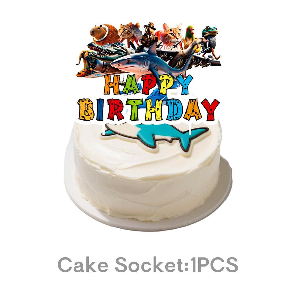 Cross-Border Classic Mountains & Seas Birthday Party Supplies: Cartoon Tableware & Fun Decorations