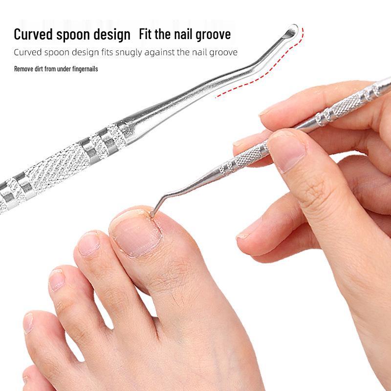 Stainless Steel Nail Groove & Cuticle Pusher Tool for Ingrown Nails Care