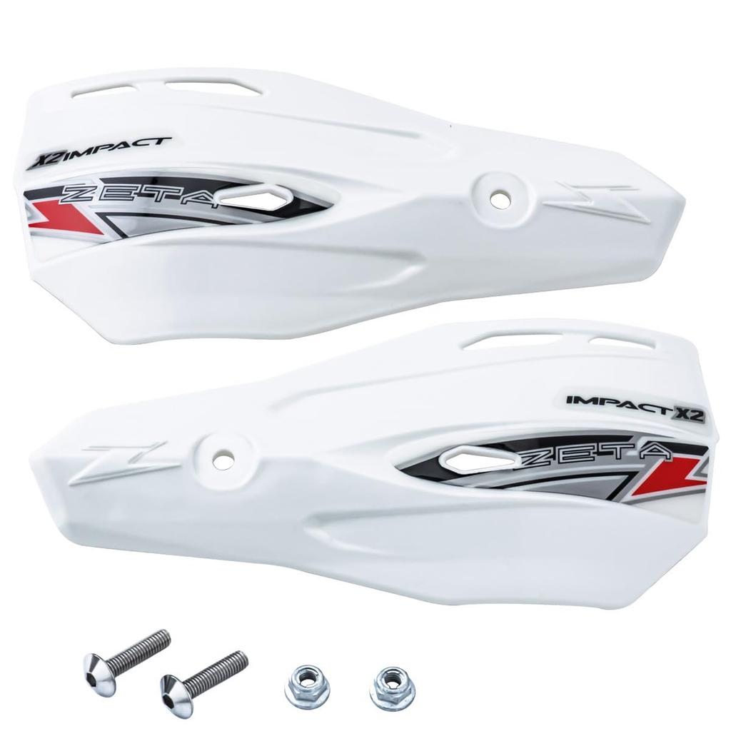 ZETA RACING Impact X2 Handguard Replacement Guard White Dirt Freak DIRTFREAK ZE74-1210