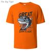 Great Shark Printing Mens Basic Cotton Tee Simple Round Neck Comfortable Fit Lightweight Breathable Casual Wear Mens Tshirt