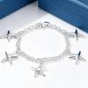 Fine Jewelry Sets 925 Silver Lovely Starfish Chain Necklaces Bracelet for Women Fashion Party Wedding Gifts