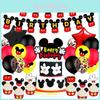 Mickey Mouse Minne Kids Birthday Party Supplies Decor Balloon Banner And Tableware Set