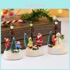 Cartoon Resin Christmas Ornament With Illuminated Effect For Holiday Party Decor