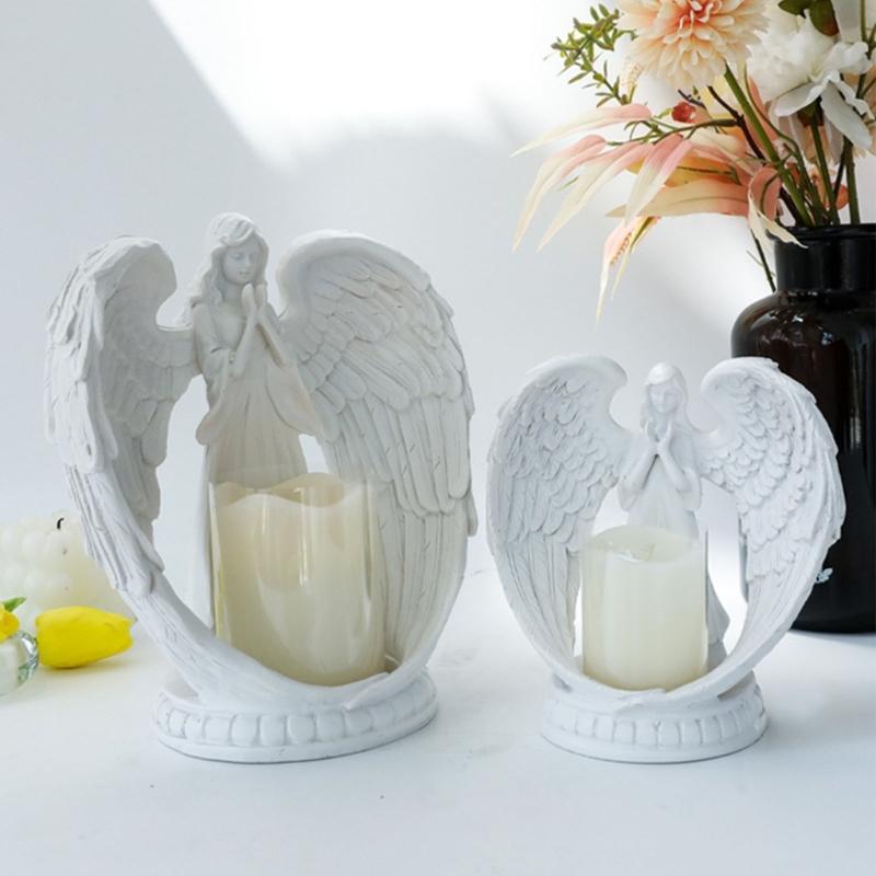 Evropský pryskyřičný andělská křídla svícen bytové dekorace pokojové dekorační doplňky pro svíčky ozdoby