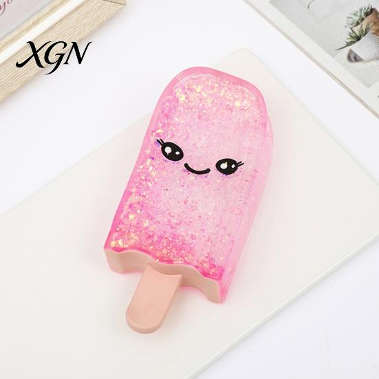 Ice Stick Fidget Toy 1/4Pcs Stress Relief Smiling Cream Squeeze Slow Soft Rising Clear Glitter Decompression Relaxation Tool Gadget