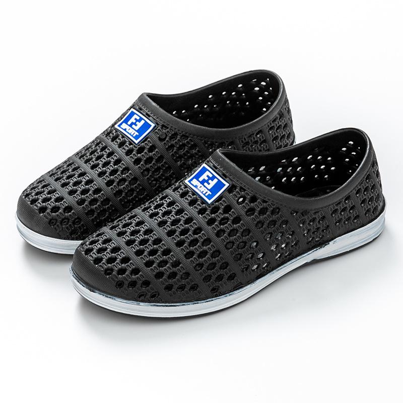 

2025 Лето Новые Мужские Шлепанцы Пляжная Обувь Унисекс Полые Уличные Повседневные Мужские Пляжные Сандалии Шлепанцы Обувь Нескользящие Мужские Шлепанцы 44 серый